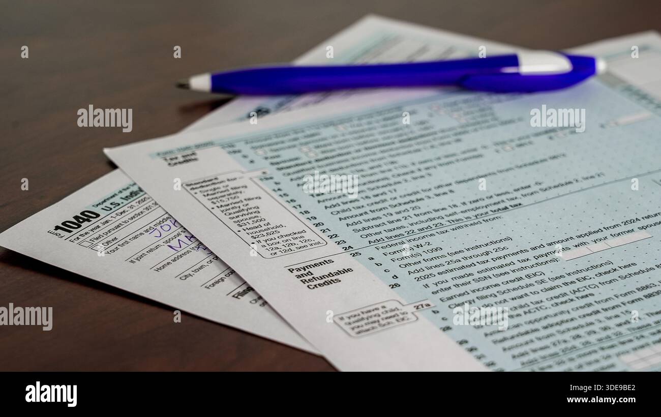 Documents and application forms on a desk