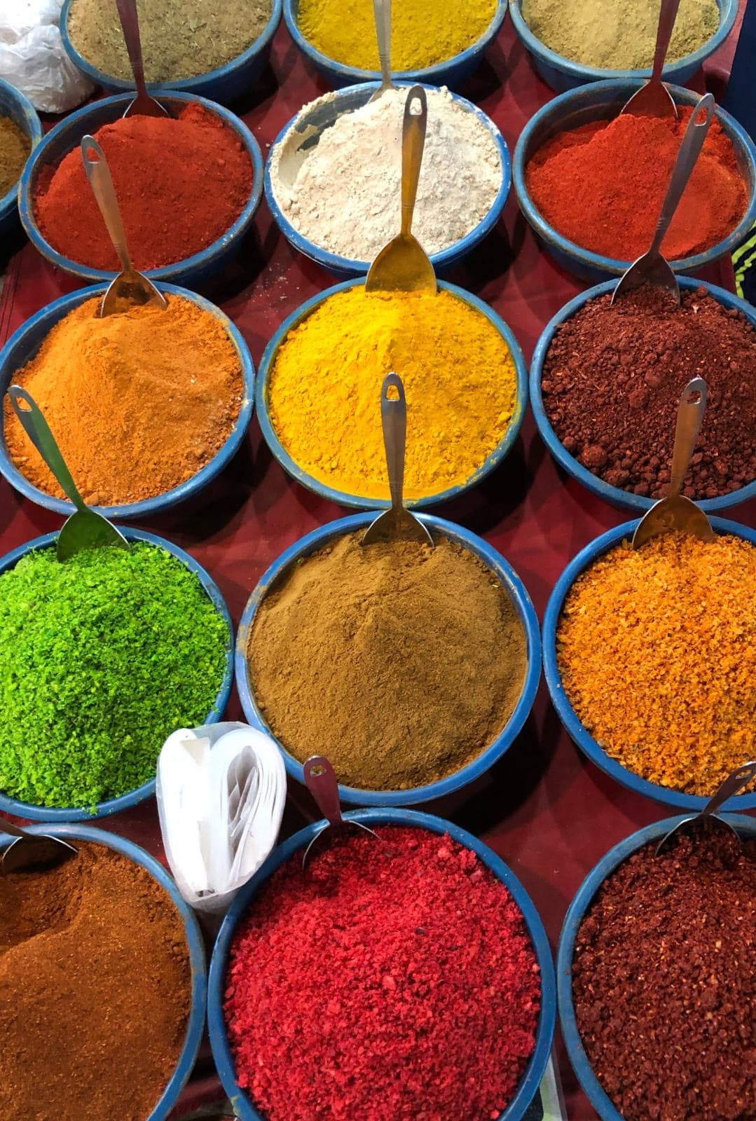 Indian spices in bowls